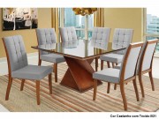 Conjunto Mesa de Jantar Seiva Elegance Harmony com 06 Cadeiras 
